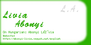 livia abonyi business card